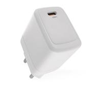 EMOS - Cargador USB-C PD 20W - Fuente de alimentación con tecnología GAN - Adaptador Europeo USB/C - Enchufe PowerDelivery de 20 W para Smartphone, iPhone, tabletas - 5-12 V, máx. 3 A - Blanco