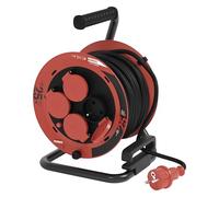 EMOS - Carrete de cable de 25 m en estándar FRENCH - 1,0 mm2 - IP44 para exteriores