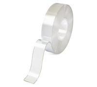EMOS - Cinta acrílica de doble cara - Nano Tape reutilizable - Tiras adhesivas extraíbles - Fuerte adherencia y durabilidad sin agujeros - Transparente - 3 cm de ancho, 3 m de largo