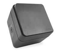 EMOS Cyclone - Interruptor de ala exterior/interruptor de pared/ventilador/abridor de puerta IP55 - interior/exterior/húmedo - superficie gris/antracita