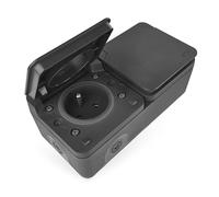 EMOS Cyklone - Enchufe doble para exteriores con tapa abatible/enchufe de pared estándar francés - impermeable IP55 - para interior/exterior/ambientes húmedos - Montaje en pared - Gris/antracita