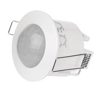 EMOS - Detector de Movimiento infrarrojo Empotrado para Interior - Alcance de 3 m, Rango de detección 6m/360° - Duración y sensibilidad Ajustables 3-2000 Lux - Altura de instalación Ideal 2,2-4 m