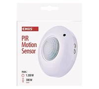 Emos Detector de Movimiento PIR Sensor IP44, 1 Pieza, Color Blanco, G1130