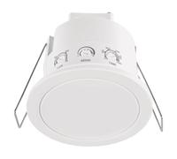 EMOS Detector de Propiedad para microondas Empotrado, para Interior | Rango de detección: 6 m/360°, duración de la luz ajustable y sensibilidad de 3 a 2000 lux, altura de instalación ideal de 2 a