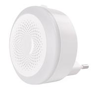 EMOS - Elegante luz LED nocturna para toma de corriente, redonda - Luz de orientación con interruptor para 230 V, euroenchufe - blanco cálido - Iluminación de orientación para habitación infantil