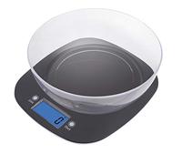EMOS EV025 Báscula de Cocina con Cuenco/báscula Digital con Pantalla LCD iluminada/función Tara/Escala alimentaria/báscula electrónica/báscula de precisión/Capacidad de Carga 1 g/Capacidad de Carga 5