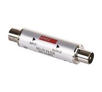 EMOS Filtro de Bloqueo LTE/4G/5G, Rango de Paso hasta 694 MHz, Paso CC, 1,6 x 6,8 cm, Conector coaxial, J5712, Color Plateado