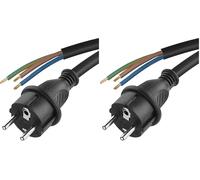 Emos Flexo de Cable de gu MMI 3 x 1,5 mm, 3 m, Negro, SY de 11 (Paquete de 2)