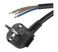 Emos Flexo KF-CR2 H05VV-F3 HY005-F Cable de PVC, Contiene 3 Conductores de 1,0 mm, 5 m, Color Negro
