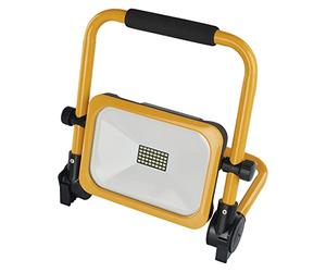 EMOS Foco LED con batería de 20 W, impermeable, portátil, con soporte y asa, 3 modos de luz con brillo máximo de 2000 lm, 6500 K, recargable 6600 mAh, clase de protección IP54