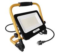 EMOS Foco LED impermeable GLARO 100 W, 10000 lm, 4000 K, IP65/IP44 | Faro de trabajo plegable con soporte y asa, resistente a la intemperie, alta lanco neutro