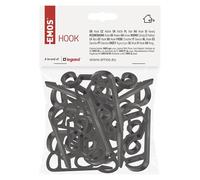 EMOS - Ganchos para colgar luces navideñas, 25 unidades - Sin herramientas, fácil de montar y quitar - Soporte de iluminación de fiesta para interior y exterior - negro