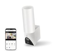 EMOS GoSmart - Cámara de vigilancia Inteligente para Exteriores con luz - Cámara IP WiFi giratoria de 3 MP con App - Visión Nocturna y Sirena - Compatible con Google Assistant y Alexa - Resistente al