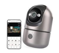 EMOS GoSmart - Cámara de vigilancia para Interiores de 4 MP con WiFi Dual y aplicación - Cámara IP Inteligente para Interiores - Detección y Seguimiento de Movimiento, visión Nocturna y Ajuste de