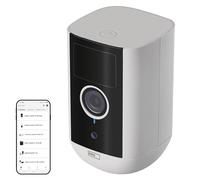 EMOS GoSmart Cámara de Vigilancia Universal con WiFi y App, Cámara IP de 1080P para Interior/Exterior Cámara Inteligente Inalámbrica para Mascotas Compatible con Alexa, Google Assistant