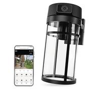 EMOS GoSmart - Cámara Inteligente para Exteriores con WiFi y luz, 4 MP 2,5 K, giratoria con detección de Movimiento, visión Nocturna hasta 10 m, Audio bidireccional, para Bombilla E27, IP44