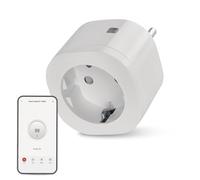EMOS GoSmart - Enchufe WiFi de 16 A, 2,4 GHz, con temporizador y contador de corriente, controlado manualmente y con aplicación EMOS GoSmart, asistente de voz Amazon Alexa, Google Assistant, color