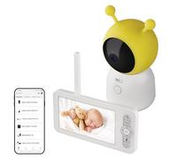 EMOS GoSmart IP-500 Guard - Vigilabebés con Monitor LCD de 5 Pulgadas y batería de 3000 mAh, WiFi y aplicación, Giratorio, enfocable, Audio bidireccional, visión Nocturna por Infrarrojos, Sensor