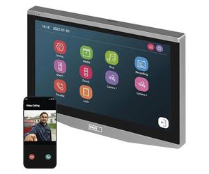 EMOS GoSmart IP-700B - Monitor Adicional para videoportero IP-700A (H4010), Pantalla táctil con Pantalla LCD a Color de 7 Pulgadas, instantánea, grabación, intercomunicador