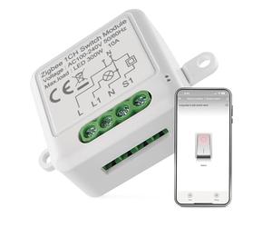 EMOS GoSmart Módulo de interruptor de luz Zigbee Smart Switch con aplicación, interruptor de relé empotrado para control remoto, control por voz de la iluminación con Alexa y Google Home, para