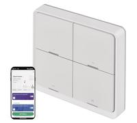 EMOS GoSmart Smart Home - Interruptor de escena portátil con pantalla LED y aplicación, ZigBee, funciona con pilas, 4 botones, 12 escenas, controla ilimitadamente muchos dispositivos inteligentes o