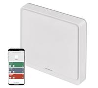 EMOS GoSmart Smart Home - Interruptor de escena portátil con pantalla LED y aplicación, ZigBee, funciona con pilas, 1 botón, 3 escenas, controla ilimitadamente muchos dispositivos inteligentes o
