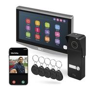 EMOS GoSmart Smart Home Video - Intercomunicador para puerta con aplicación - WiFi - Intercomunicador con cámara Full HD de 2 MP con visión nocturna, RFID, pantalla LCD de 7 pulgadas, pantalla táctil,