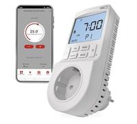 EMOS GoSmart - Termostato de Enchufe 2 en 1 y Temporizador con aplicación - Smart Home Digital Regulador de Temperatura Ambiente y Enchufe Temporizador para calefacción y refrigeración - Mayor