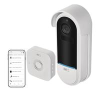 EMOS GoSmart - Timbre para Puerta con vídeo para casa Inteligente con aplicación, WiFi, cámara Full HD 1536p, Resistente a la Intemperie con batería, Timbre, visión Nocturna, detección de Movimiento