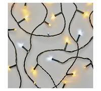 EMOS - Guirnalda de luces LED de color blanco cálido + intermitente blanco frío para interior y exterior, 8 m de largo, IP44, 80 LED, función de temporizador de 6 horas y fuente de alimentación, para