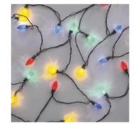 EMOS Guirnalda de luces LED retro de 9,8 m para Navidad + 5 m de cable de alimentación, 50 LED, 8 modos de luz, fuente de alimentación con temporizador de 6 H/18 h, IP44 para interiores y exteriores