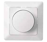 EMOS A6003.0 Regulador de Intensidad botón Giratorio para Bombillas LED y halógenas, empotrable, 7 - 110 W/VA, Blanco