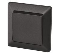 EMOS Interruptor de timbre negro, con un balancín, 250 V ~/10 AX, plástico, sin caja empotrada, clase de protección IP20 para interiores