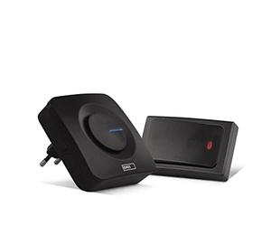 EMOS Juego de timbre inalámbrico sin pilas, 36 melodías, alcance de 180 m, 4 niveles de volumen hasta 90 dB, botón adicional disponible