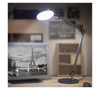 EMOS Karen - Lámpara de mesa LED (9,2 W, carga inalámbrica, 640 lm, intensidad regulable, color de luz ajustable (3000/4000/6500 K), cable de carga de 1,3 m con adaptador de 12 V/2 A, lámpara de