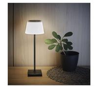 EMOS KATIE - Lámpara de escritorio con batería (4 W, impermeable, IP44, carga USB, duración de 96 horas, brillo 250 lm, inalámbrico, regulable, cambio de color (3000/4000/5000 K), cable de carga USB