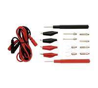 EMOS Kit de cables de prueba universal para multímetro, puntas de prueba/puntas de multímetro/cable de extensión de prueba/juego de sondas de prueba 14+2 S4001N, negro y rojo