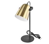 EMOS - Lámpara de escritorio de diseño NINA de metal con casquillo E27 - Lámpara de mesa vintage para bombilla E27 - Lámpara de noche con cable de 150 cm y enchufe europeo - Lámpara de lectura sin
