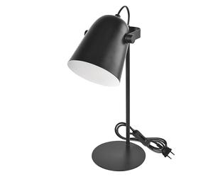 EMOS - Lámpara de escritorio de diseño NINA de metal con casquillo E27 - Lámpara de mesa vintage para bombilla E27 - Lámpara de noche con cable de 150 cm y enchufe europeo - Lámpara de lectura sin
