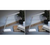 EMOS Lámpara de mesa LED AMY 5 W, brillo 200 lm, batería de iones de litio de 800 mAh, duración de 35 horas, diseño de piel, soporte para teléfono móvil, regulable, color de luz ajustable (3000 - 6500