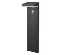 EMOS - Lámpara de pie LED solar VEREA con sensor de movimiento para casa y jardín - Lámpara solar impermeable con sensor, luminosidad 460 lm, blanco cálido - Carcasa de aluminio para