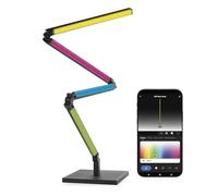 EMOS - Lámpara de pie Smart RGBIC - Lámpara de ambiente WiFi con luz blanca cálida y 16 millones de colores, brillo 1000lm, regulable, versátil - HandyApp, asistente de voz - Cable de 1,5 m y fuente