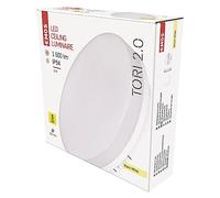 EMOS Lámpara de techo LED TORI, impermeable, 15 W, lámpara de baño para exterior e interior, 1500 lm, lámpara redonda de pasillo/baño, luz blanca cálida 3000 K, lámpara de techo para pasillo, baño,