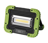 EMOS Lámpara de Trabajo LED Recargable, con Banco de energía, 600 LM, 35 m, batería de 3000 mAh, 3,5 Horas de duración y Cable USB, Negro-Verde