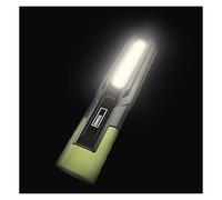 EMOS - Lámpara de trabajo LED recargable, lámpara de taller resistente con 2 fuentes de luz, gancho e imán, 500 lm, alcance de 30 m, batería de iones de litio de 2000 mAh con 6 horas de duración y