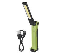 EMOS Lámpara LED de trabajo con batería giratoria 360°, 6 modos de luz, luz de inspección recargable COB, lámpara de taller impermeable con batería de 2000 mAh, incluye cable de carga USB-C, duración