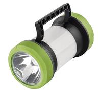 EMOS Linterna de mano LED recargable con 7 modos de luz, linterna de camping con función de banco de energía, lámpara de trabajo, 350 lm, alcance de 260 m, incluye cable de carga USB-C