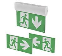 EMOS - Luz LED de Emergencia Con Batería - Iluminación de Salida Con Botón Manual - 3 Unidades - Montaje en Pared y Techo - Luz Blanca Fría - IP20