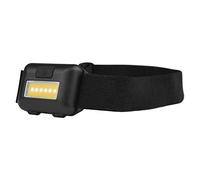 EMOS Mini linterna frontal para niños con 40 horas de duración, lámpara LED COB con brillo de 110 lm, alcance de 15 m y 3 modos de luz, resistente a los golpes, funciona con pilas