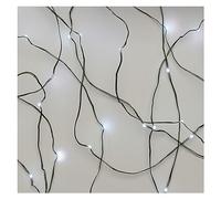 EMOS Nano-Lichterkette Kaltweiß für Innen und Außen (IP44), 7,5m lange LED-Weihnachtslichterkette Nano für Partys, Weihnachten, 6 Stunden Timer Funktion Netzteil und Transformator, Grün Kabel